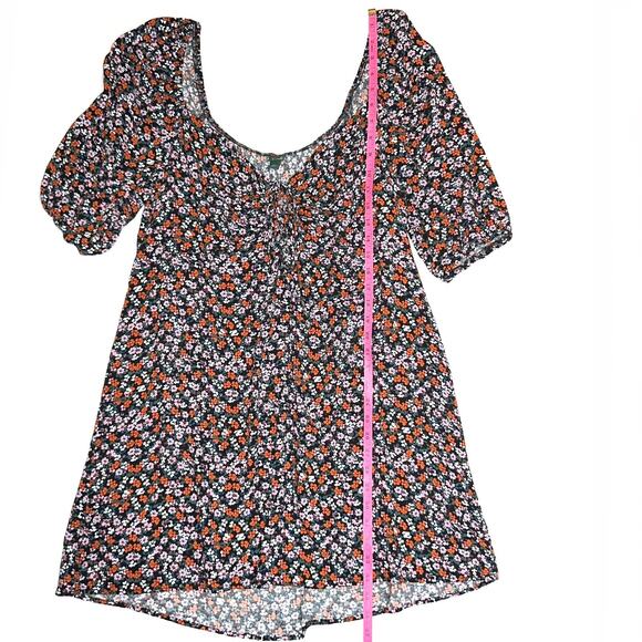 Wild Fable Floral Puff Sleeves Tie Front Mini Dress Size XXL - Picture 9 of 9
